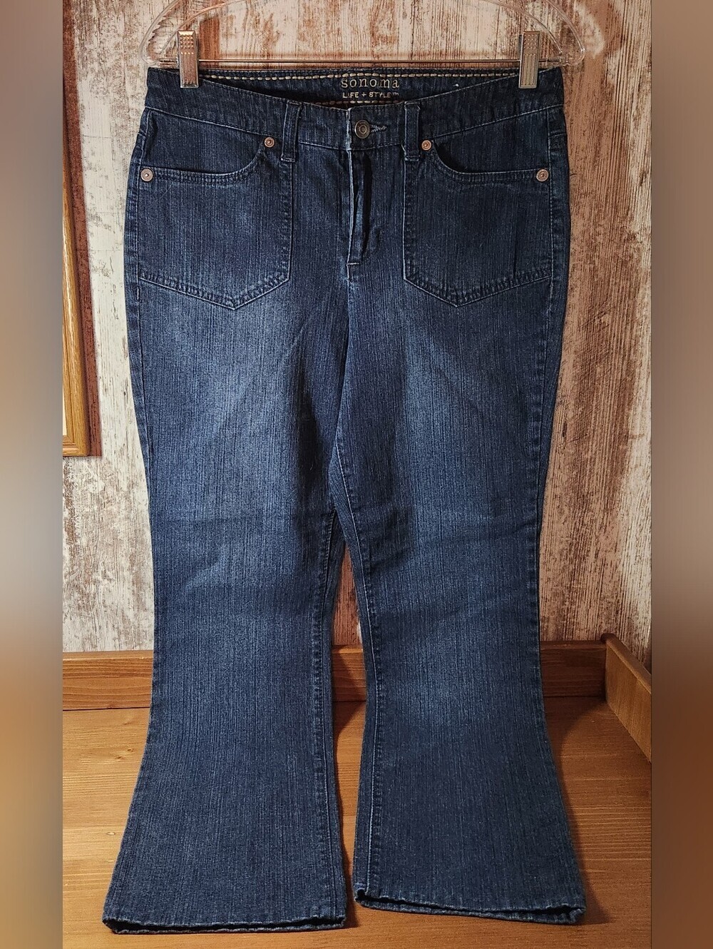 Sonoma Life & Style Dark Indigo Boot Cut Jeans Size 8 Like New L@@K